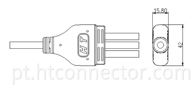 Y-shaped waterproof connection cable